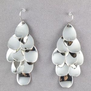 Silver drop earrings